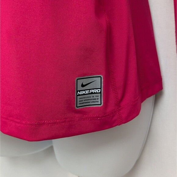 Nike Pro Dri-Fit Long Sleeve Fitted Top Women's Size Small Pink Athletic Running - Picture 3 of 6
